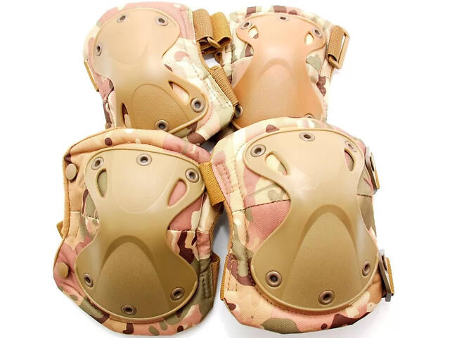 Набір тактичних наколінників і налокітників захист для колін і ліктів - Фото 1