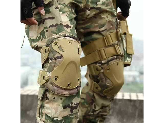 Набір тактичних наколінників і налокітників захист для колін і ліктів - Фото 2