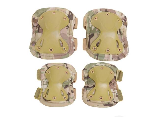 Набір тактичних наколінників і налокітників захист для колін і ліктів - Фото 3