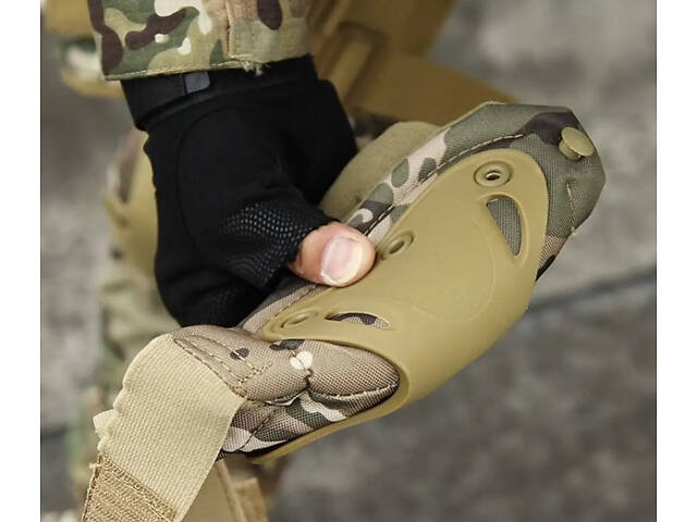 Набір тактичних наколінників і налокітників захист для колін і ліктів - Фото 9