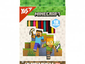 Набір кольорових олівців YES Minecraft 290765 18 кольорів