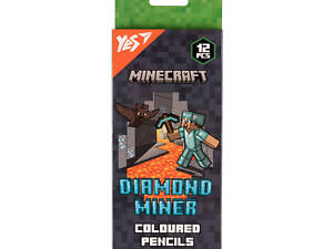 Набор цветных карандашей YES Minecraft Diamond Miner 290720 12 цветов