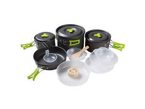 Набір туристичного посуду з анодованого алюмінію на 4-5 осіб DS-500