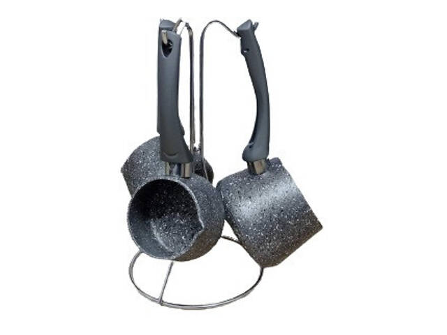 Набор турок OMS 3227-Grey 4 предмета серый - Фото 1