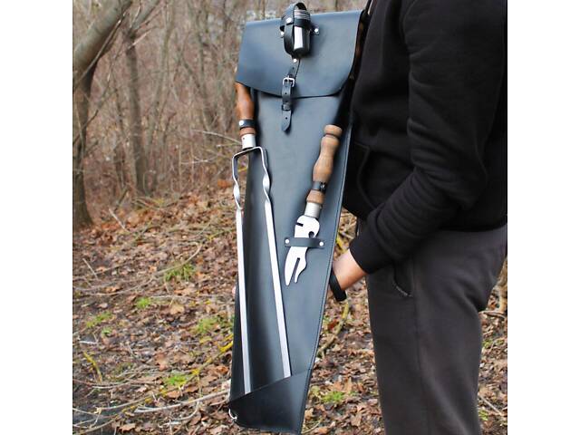 Набір в ексклюзивному шкіряному коричневому чохлі. - Фото 5