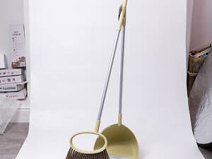 Набір віник і совок на довгій ручці для підлоги 25×25×95 (см) Зелений HP-45-1GR