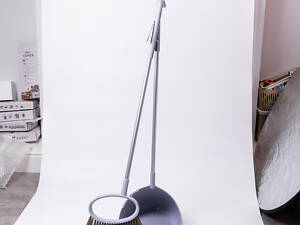 Набір віник і совок на довгій ручці для підлоги 25×25×95 (см) Фіолетовий HP-45-1V