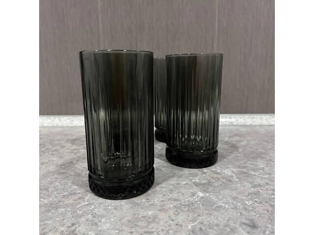 Набір високих склянок Pasabahce Elysia PS-520015-4gr 445 мл 4 шт сірий - Фото 1