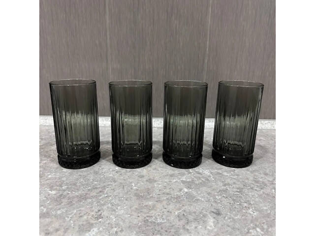 Набір високих склянок Pasabahce Elysia PS-520015-4gr 445 мл 4 шт сірий - Фото 3