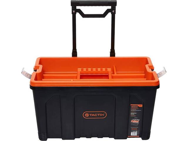 Набір ящиків 2в1 для інструментів на колесах з телескопічною ручкою пластиковий [INSBXBXBN027022PT0] Tactix - Фото 3