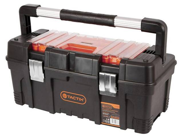 Набір ящиків 2в1 для інструментів на колесах з телескопічною ручкою пластиковий [INSBXBXBN027022PT0] Tactix - Фото 7