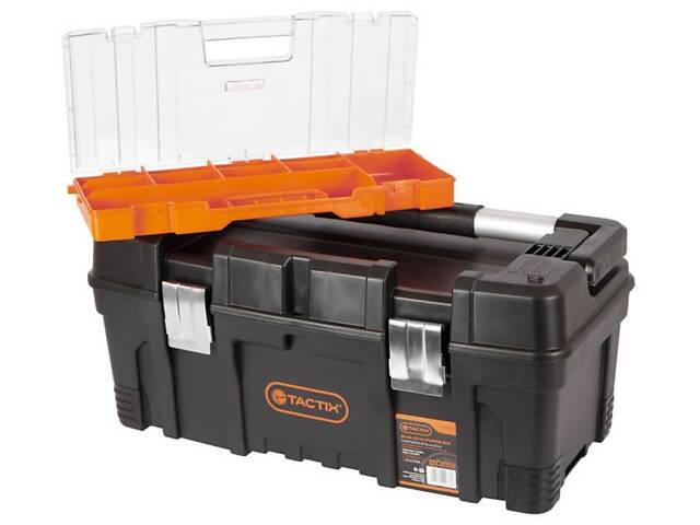 Набір ящиків 2в1 для інструментів на колесах з телескопічною ручкою пластиковий [INSBXBXBN027022PT0] Tactix - Фото 8