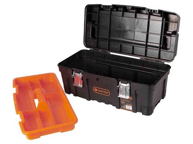 Набір ящиків 2в1 для інструментів на колесах з телескопічною ручкою пластиковий [INSBXBXBN027022PT0] Tactix - Фото 9