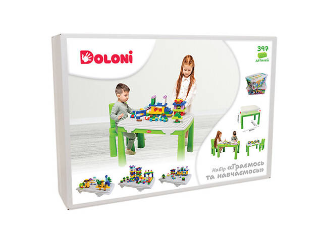 Набір Граємо та вчимося стіл стілець конструктор 397дет 04660/2 DOLONI - Фото 2