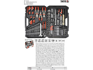 Набор инструмента YATO головок торцевых 1/4'' 1/2'' 122 штуки YT-38901