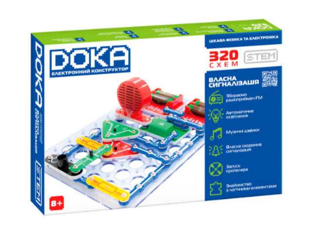 Набір юного електрика Doka Електронний конструктор 320 схем D70707 - Фото 1