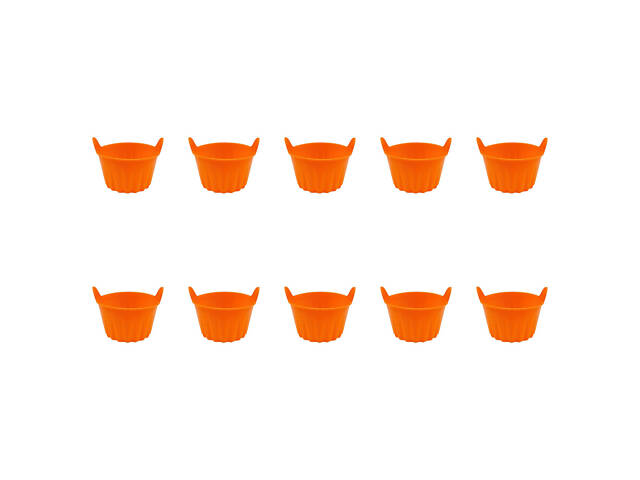 Набір з 10 силіконових порційних форм для випікання кексів і десертів - Фото 2