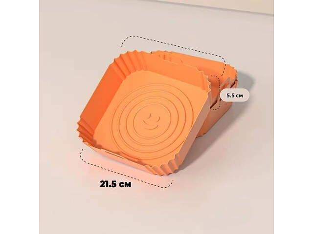 Набір із 3 багаторазових квадратних форм для аерогриля, духовки та мультипечі 21.5х21.5 см - Фото 7