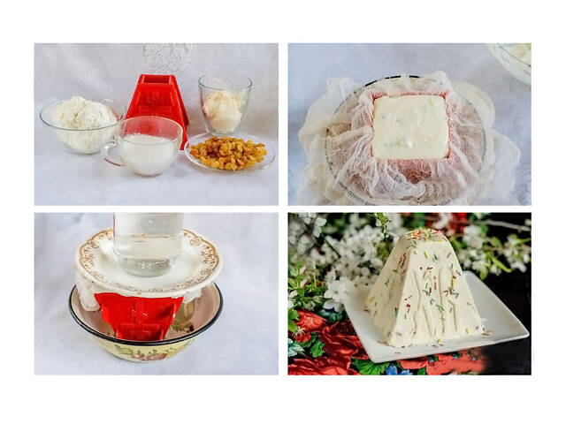 Набір з 6 форм для сирної паски 2x1.0 кг / 2x0.5 кг / 2x0.3 кг - Фото 8