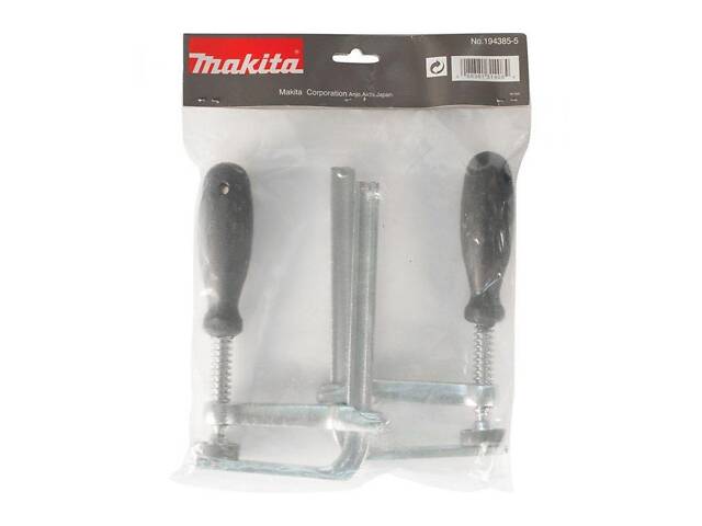 Набір затискачів для напрямної (струбцини) Makita 2шт (194385-5) - Фото 8