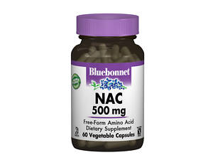 NAC (N-Ацетил-L-Цистеїн) 500мг, Bluebonnet Nutrition, 60 гелевих капсул
