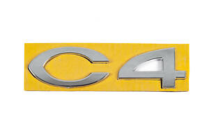 Надпись C4 8665.Y4 (108мм на 30мм) для Citroen C-4 2005-2010 гг.