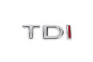 Надпись TDI (под оригинал) TD хром, I красная для Volkswagen Jetta 2006-2011 гг.