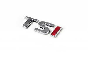 Надпись TSI (под оригинал) TS-хром, I-красная для Volkswagen Scirocco