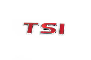 Напис TSI (під оригінал) Всі червоні для Volkswagen Passat B7 2012-2015 рр.