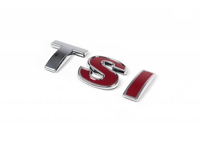 Напис TSI (прямий шрифт) T - хром, SI - червона для Volkswagen Tiguan 2007-2016 рр.