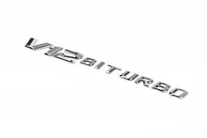 Надпись V12 Biturbo (хром) для Mercedes G сlass W463 1990-2018 гг