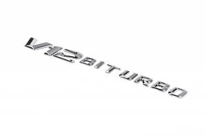 Надпись V12 Biturbo (хром) для Mercedes GL/GLS сlass X166