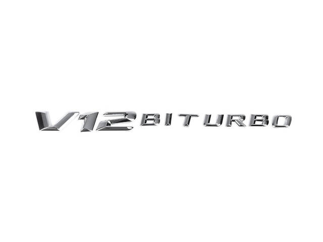 Надпись V12 Biturbo (хром) для Mercedes Vito W639 2004-2014 гг - Фото 2
