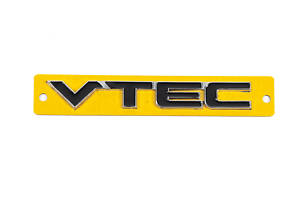 Надпись VTEC черный с хромом (110мм на 15мм) для Тюнинг Honda