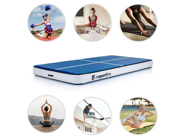Надувний гімнастичний килимок inSPORTline Aircase 280x140x20 см. - Фото 2