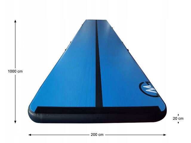 Надувний гімнастичний мат MASTER S-Pro 1000 x 200 x 20 cm - Фото 4