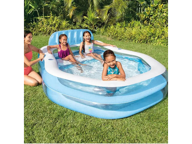 Надувний басейн з навісом Intex 57186 спинка сидіння 229-191-135см - Фото 7