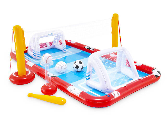 Надувний ігровий центр — басейн Intex 57147 футбольне поле - Фото 1