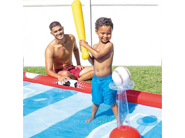 Надувний ігровий центр — басейн Intex 57147 футбольне поле - Фото 2