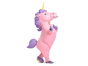 Надувной костюм Единорога RESTEQ 2,5 м — взрослый костюм розового единорога с вентилятором для праздников, косплея и шоу