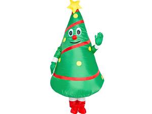 Надувной костюм Рождественская елка RESTEQ — взрослый, рост 150–190 см, новогодний костюм Christmas Tree с вентилятором