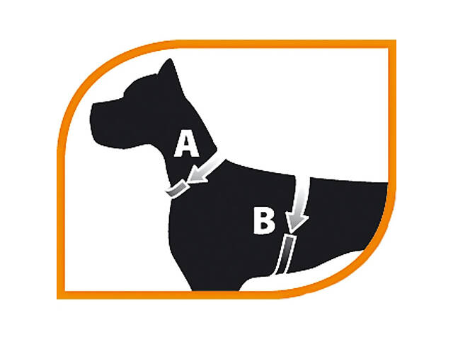 Нагрудная шлейка для собак из нейлона с микрорегулировкой Ferplast Agila Sport (Ферпласт Агила Спорт) A = B 57 ÷ 65 см Ø - Фото 2