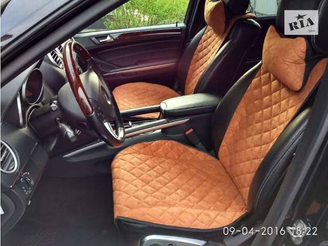Накидки на сиденья автомобиля премиум полный комплект, коричневый AVТоритет
