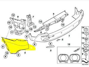 Накладка бампера заднего (угловая) декоротивная BMW X5 E70 (2007-2010) дорестайл, 51127158439