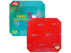 Накладка DHS Hurricane Neo 3-37 - 37 2.1 мм Червона