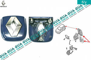 Накладка кнопки отрытия крышки багажника ( логотип / значок / эмблема ) 8200060918 Renault / РЕНО CLIO II / КЛИО 2