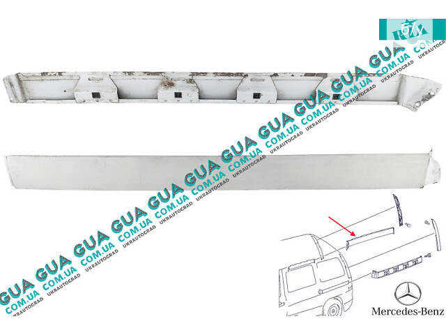 Накладка кузова правая / панель направляющей боковой сдвижной двери правой A6386900508 Mercedes / МЕРСЕДЕС VITO W638 199