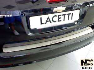 Накладка на бампер Chevrolet Lacetti Kombi 2004- без загиба NataNiko