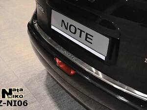 Накладка на бампер Nissan Note 2006- с загибом NataNiko