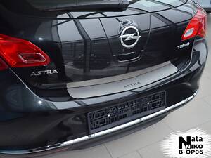 Накладка на бампер Opel Astra IV J 5D 2010- без загиба NataNiko